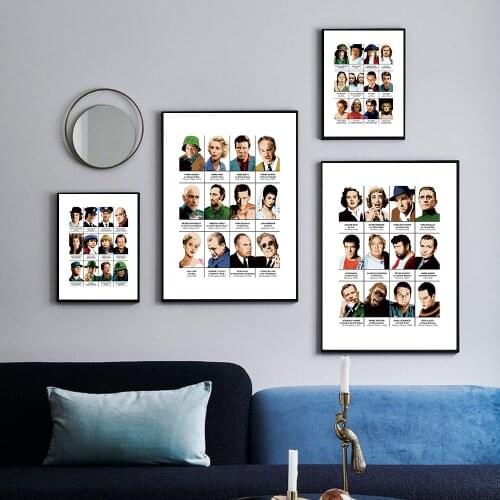 Vintage Celebrity Prints Posters Stanley Kubrick Characters Canvas Painting Wall Art Figure Pictures Living Room Unique Decor