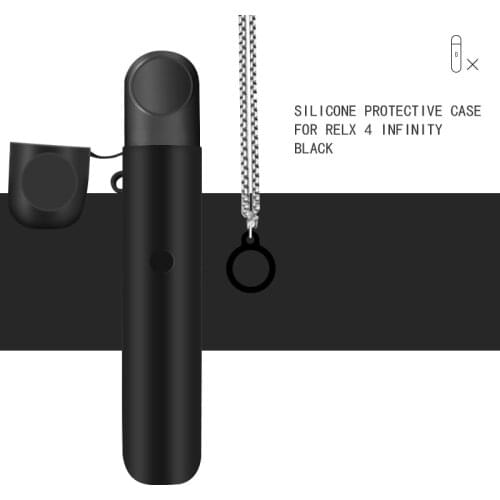 Protective Silicone Case Skin Cover Sleeve Wrap Shield for Relx Infinity Kit Scrached-proof Anti-lost Portable with Necklace