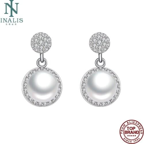 INALIS Women Earrings Trendy Style Inlay Imitation Pearl Drop Earring Minimalist Engagement Fashion Jewelry For Girlfriend Gift