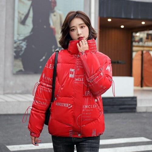 Winter Thick Casual Womans Puff Jacket Stand Collar Warm Female Cotton Padded Coat Short Style Plus Size for Ladies