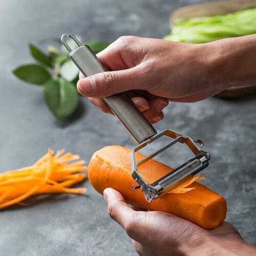 1Pc Vegetable Peeler Stainless Steel Kitchen Potato Peeler Metal Carrot Grater Slicer Shredder Fruit Peeler Kitchen Tools XB 164