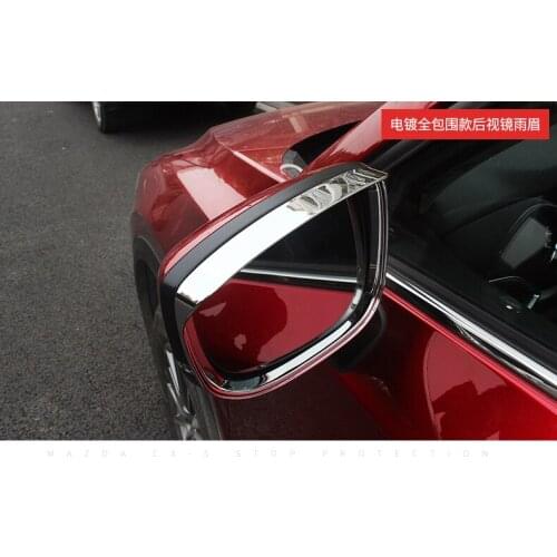 2Pcs ABS Car Rear View Mirror Sticker Rain Eyebrow Car Styling Accessories Fit For Mazda CX-5 2017 2018 2019