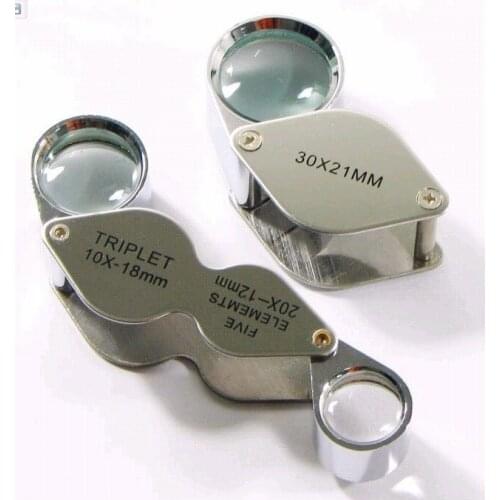 ! 20X&10X+30X Triplet Magnifier Jeweler Jewelry Eye Loupe