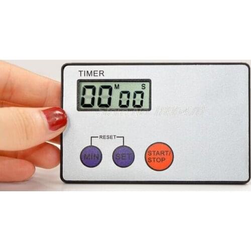 300PCS Pocket Credit Card Size Kitchen Timer Digital Countdown Cooking Timer Count Down Alarm Clock Kitchen Tools