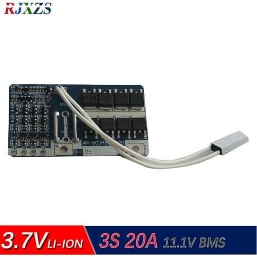 3S 20A lipo lithium Polymer BMS/PCM/PCB battery protection board for 3 Packs 18650 Li-ion Battery Cell w/temperature switch