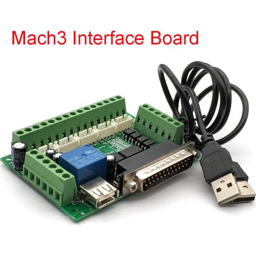 5 Axis CNC Breakout Board With Optical Coupler For Stepper Motor Driver MACH3