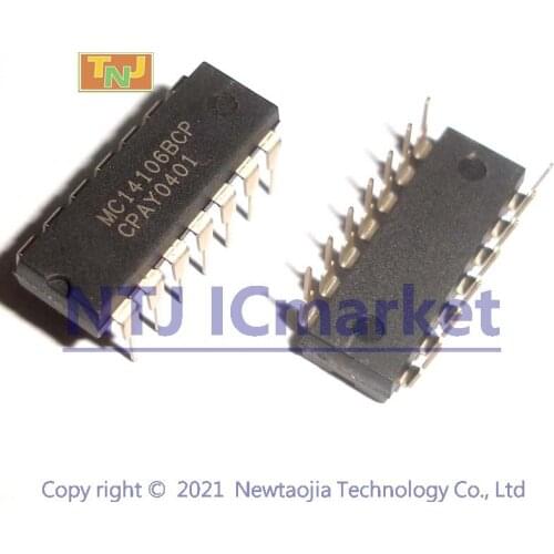 5 PCS MC14106BCP DIP-14 MC14106 Hex Schmitt Trigger IC CHIP