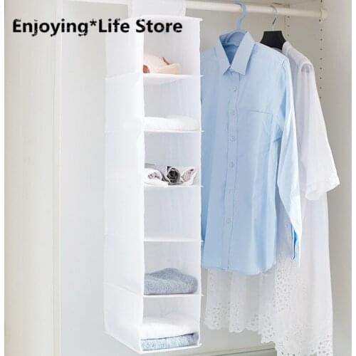 6 Layered Home Hanging Organizer Clothing Underwear Woman Shoes Scarf Closet Hanger Drawer Accessories Supplies Case