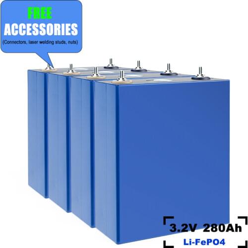 Lifepo4 3.2V 280Ah Grade A CATL Battery For DIY 12V 24V 48V RV EV Boat UPS Solar Energy Storage Battery EU Tax Free WIth Busbar