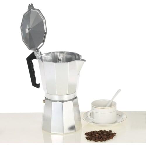 Aluminum Coffee Maker Durable Moka Cafeteira Expresso Percolator Pot Practical Moka Coffee Pot 50ML Stove