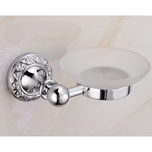 AUSWIND stainless steel polished soap dish wall mounted bathroom pendants silver glass cup soap dish modern bathroom accessories