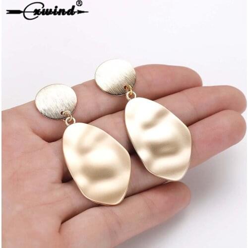 Cxwind Vintage Wedding Geomeric Drop Earrings for Women Statement Fashion Costume Jewelry Waterdrop Drop Earrings Brinco Gift