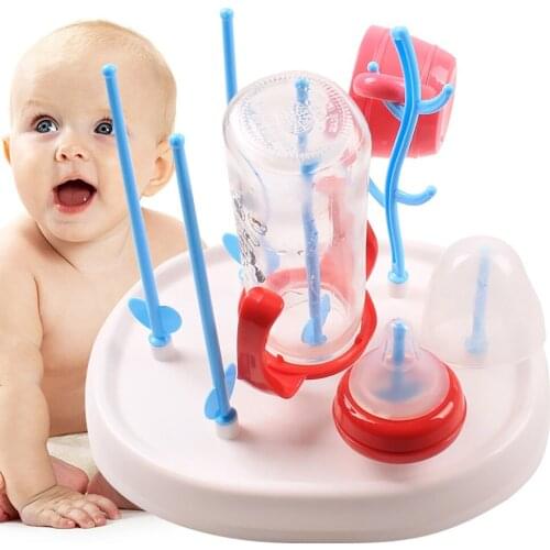 Kids Tree Shape Cups Infant Feeding Shelf Detachable Easy Clean Holder Drying Rack Pacifier Nipple Drier Cute Bottle Shelf