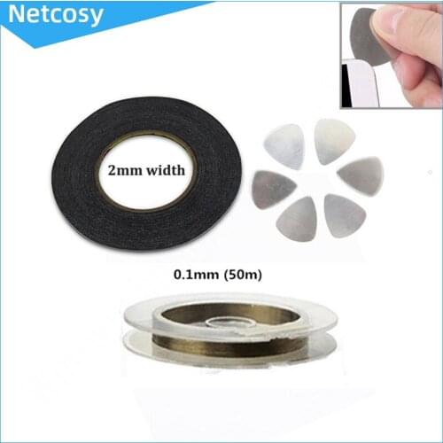Netcosy 2mm Black Double Sided Sticky Tape adhesive For Camera Touch Screen LCD Glass Strong Sticky Tape & Pry tools