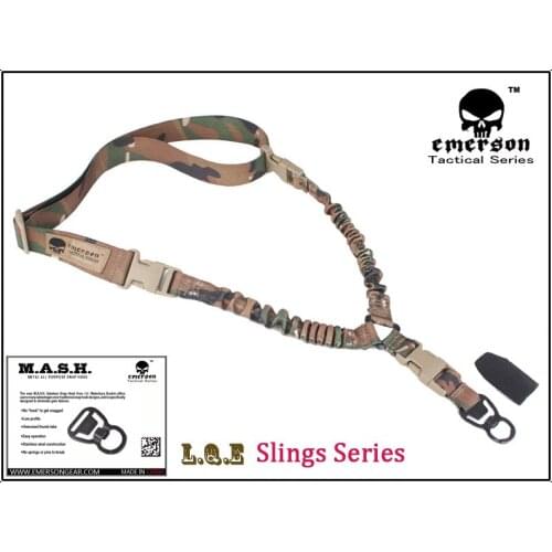 EMERS tactical gun sling LQE One Point Sling with MASH hook rifle sling EM8489 Multicam ACU Black