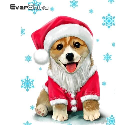 EverShine 5D Full Square Diamond Painting Dog Cross Stitch Picture Of Rhinestones Diamond Embroidery Animals Bead Picture Kit