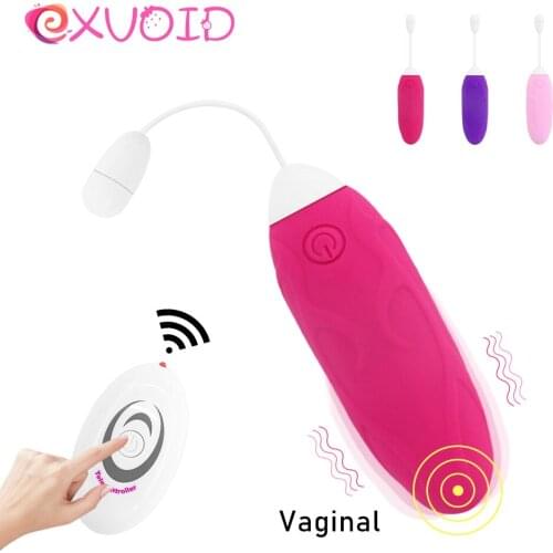 EXVOID Remote Control Vibrating Bullet Silicone Clitoris Stimulator Sex Toy for Woman Eggs Vibrator Wireless