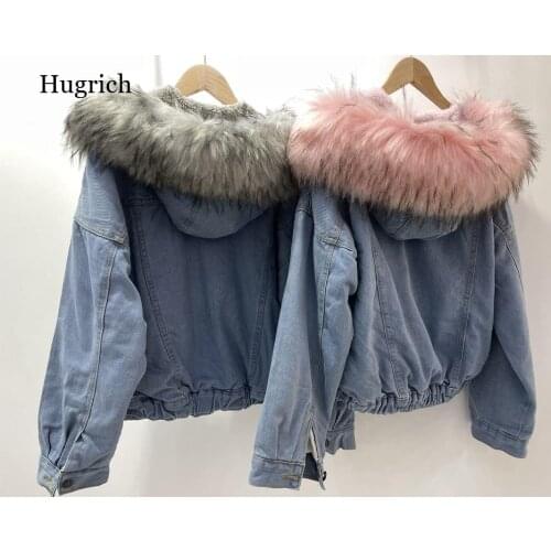 Женские парки с мехом Hugrich China At AliExpress