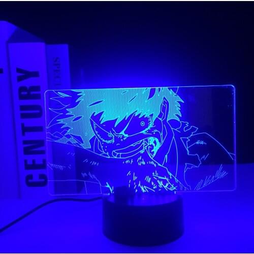 Izuku Midoriya 3D LED Lamp for Child Bedroom Decor Birthday Gift Manga My Hero Academia Light Dropshipping Best Supplier