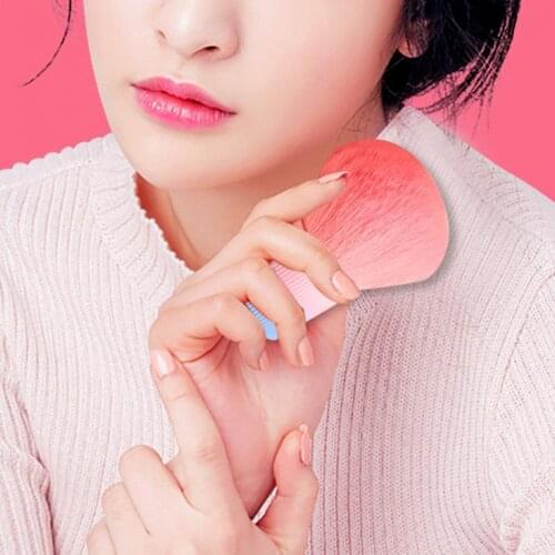 Loose Powder Brush Good-looking Strong Grasping Power Artificial Fiber Makeup Flat Top Brush for Women