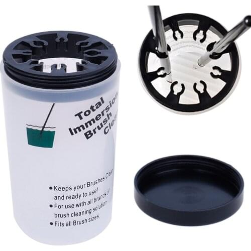Nail Art Brush Cleaning Soaker Bottle Polish Remover Container Cup Empty Holder Cleaning Cup Suitable For All Brush Sizes