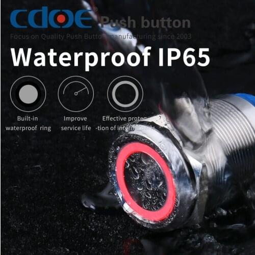 New product 2A 22mm metal waterproof stainless steel 24V touch push button
