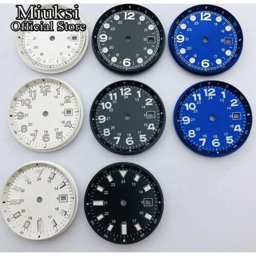 Miuksi 33mm sterile watch dial luminous dial fit ETA 2824 2836 Miyota 8205 8215 821A Mingzhu DG2813 3804 Seagull ST1612 movement