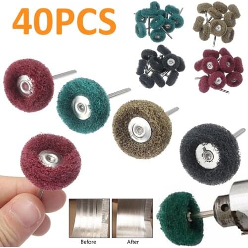 40pcs Grinding Sanding Abrasive Buffing Wheel Kit 120-400 Grit Abrasive Wheel Buffing Polishing Wheel Set Accessories