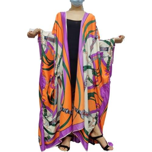 New Irregular Dress African Printed Streetwear Open Front Kimono For Women Fashion Blouse Dashiki African Dresses For Lady