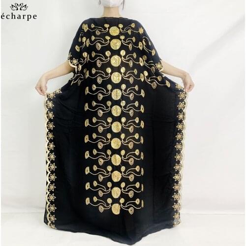 New Arrivals Abaya Dubai Turkey Muslim Hijab Dresses African Caftan Sequins Embroidery Boubou Elegant Islamic Clothing ED809