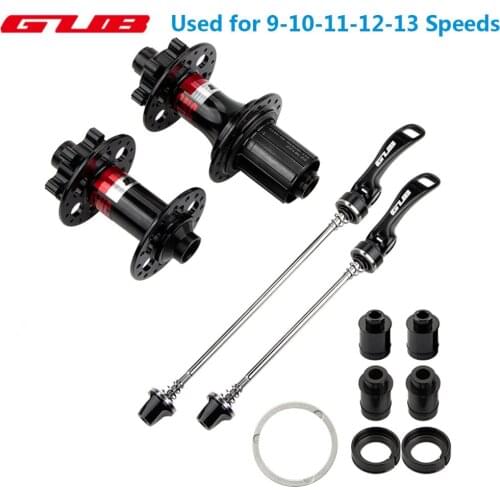 GUB Bike Hub MTB Bicycle Hub Front/Rear Quick release Shaft 9/15mm Bike Hub disc bearing 32 Holes Used for 9/10/11/12/13 Speeds