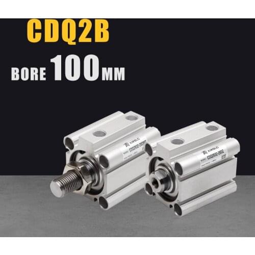 SMC type CDQ2B air pneumatic cylinder Bore 100mm Rod end famale thread CDQ2B100 -20DZ CQ2B100 Stroke 5DZ-100DZ