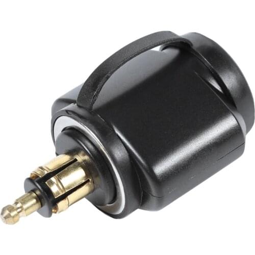 Plug to Dual Port 5V 3.1A USB Charger Phone Charging Adapter for BMW DIN Plug Motorcycle Small and Delicate Black Appearance