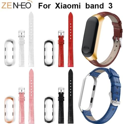 Genuine Leather For Xiaomi mi band 3/4 band Watch strap Replacement For Mi Band 3 wristband watches bands belt Smart Accessories