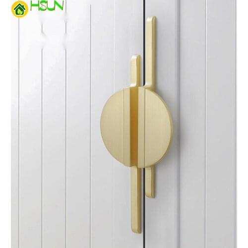 Gray New Golden Modern Round Simple Counter Cabinet Door Drawer Pulls kitchen Cupboard Door Handle Furniture Handles Hardware