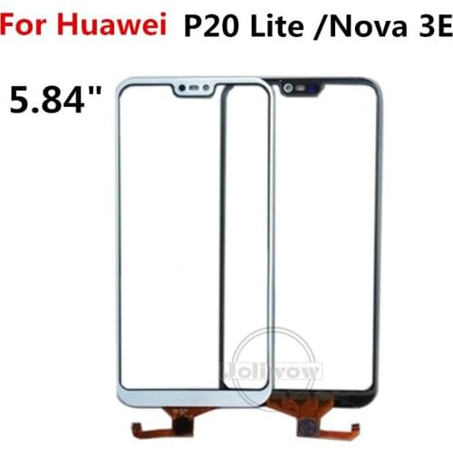 For Huawei P20 Lite Touch Screen Glass Panel Sensor Nova 3E touchpad Front touch Glass Panel Repair Spare for Huawei Nova 3E