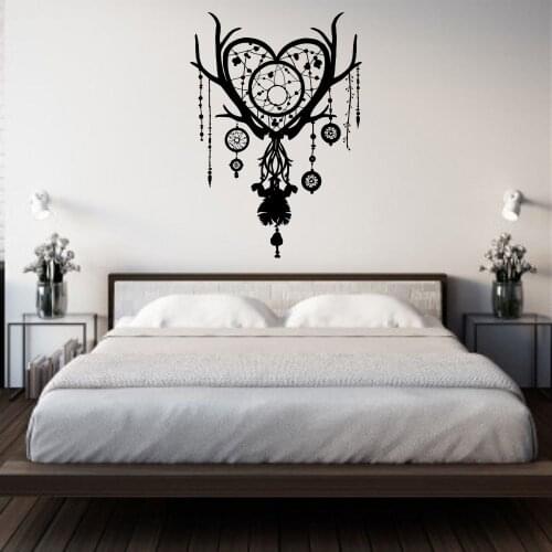 Creepy Dream Catcher Vector Wall Decal Dreamcatcher Sticker Home And Hotel Room Decoration Removable A002045