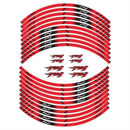 For Yamaha FZ1 fz1 FZ1 LOGO Motorcycle Reflective Wheel Sticker Moto Tire Decoration Protection Decal Rim Decals Sticker Set