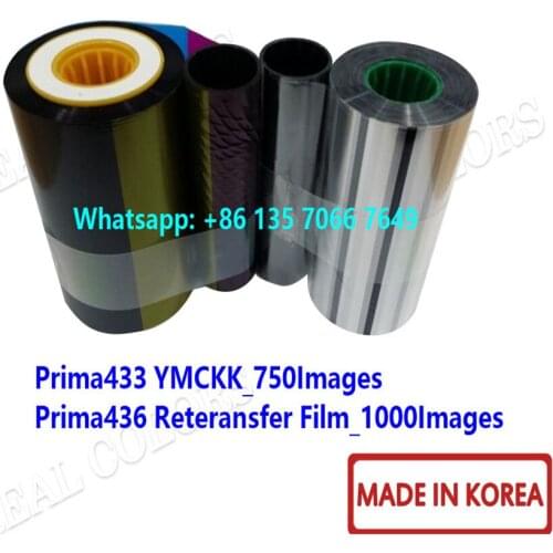 1Set Compatible Magicard Prima433 YMCKK and Prima436 T-film Made In South Korea For MAGICARD Prima4 ID Card Printer