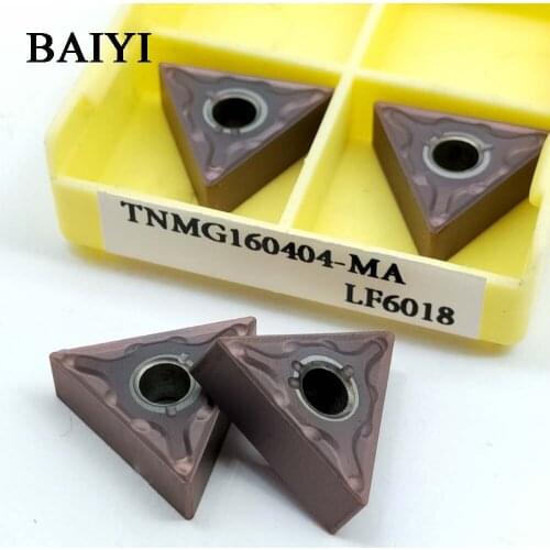 10pcs TNMG160404 TNMG 331 MA LF6018 External Turning Tools Carbide Inserts TNMG 160404 Lathe Tool Lathe Turning Inserts