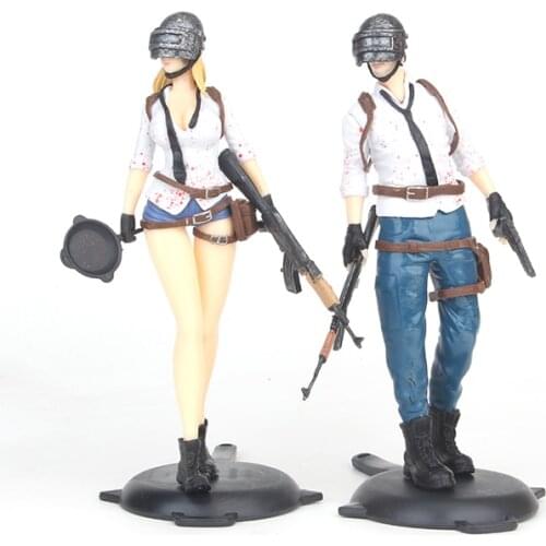 18CM Game Playerunknowns Battlegrounds PUBG Character Male and Female Model Figure Toys