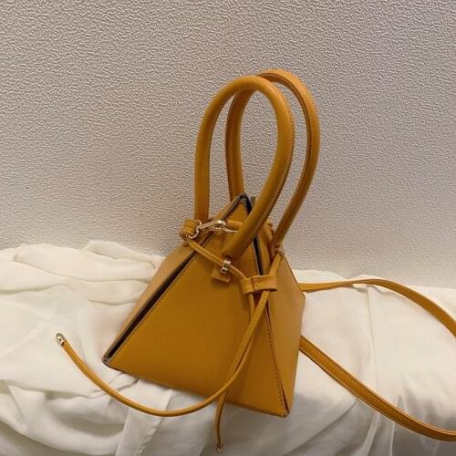 2020 Fashion Designer Pu leather handbag Mini Triangle Women Clutch Purse Hand Bag Lady Famous Brand Chains Tote Bags