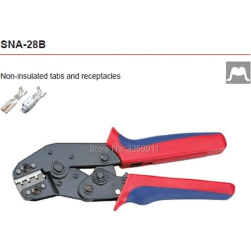 3PCS SNA-28B 22-17 AWG Ratcheting Wire Crimping Plier Tools for Insulated Terminals use for Non-Insulated tabs and receptacles