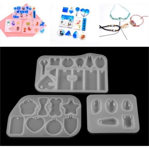 3 Styles Pendants Silicone Molds Bracelet Pet Tags Epoxy Resin Casting Moulds For DIY Jewelry Making Handicrafts Accessories