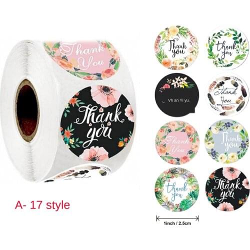 500/1000PC Round Labels Kraft Paper Sticker for Dragees Candy Bag Flower Gift Box Craft Packaging Bag Wedding Thank You Stickers