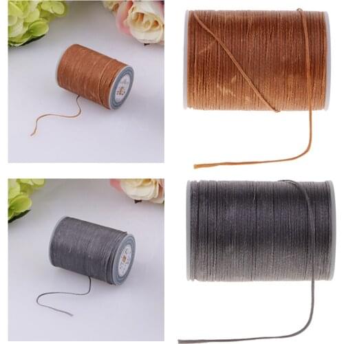 90m Yards 0.8mm Leather/Canvas Sewing Waxed Flat Thread for LeatherCraft DIY