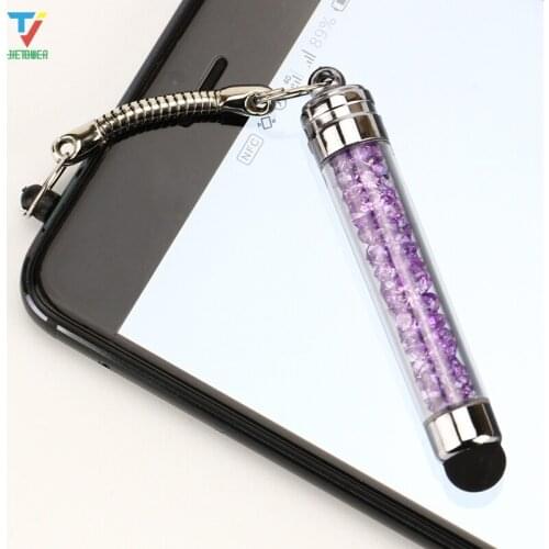 Diamond Crystal Stylus Mini Style for IPhone 8 7 5 6 S Plus Tablet Universal Phones Capacitive Screen Touch Pen 500pcs/lot