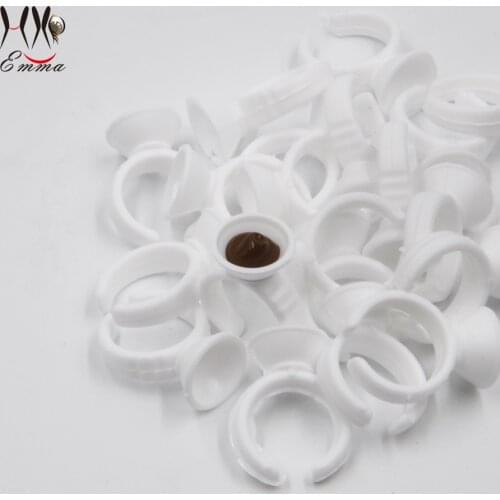 Free shipping 100Pcs Small White Ink Ring one Space For Permanent Makeup Tattoo Ink