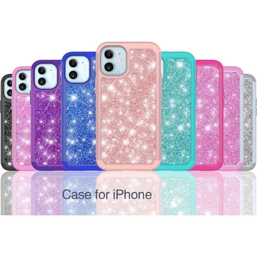 Glitter Mobile phone case for iPhone 12 mini pro max 11 5.8 6.1 6.5 inch XS X XR 7 8 6 plus GC010103