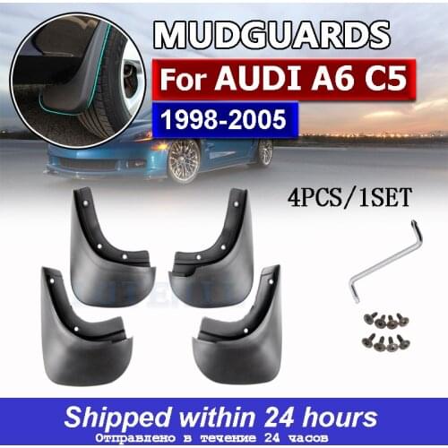 MUD FLAPS FOR AUDI A6 C5 SEDAN 1998~2005 2004 2003 2002 2001 2000 1999 MUD FLAPS SPLASH GUARDS MUDGUARDS ACCESSORIES